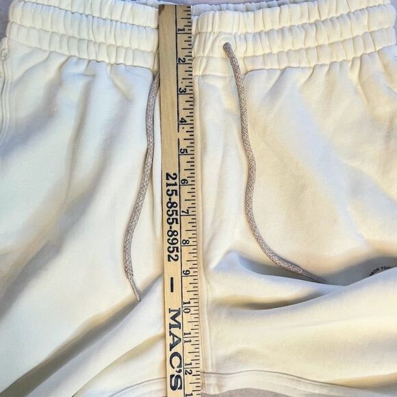 anytime R+R Sweatpants Womens Size S White Ribbed Ankle Athleisure Joggers - Picture 11 of 12